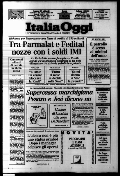 Italia oggi : quotidiano di economia finanza e politica